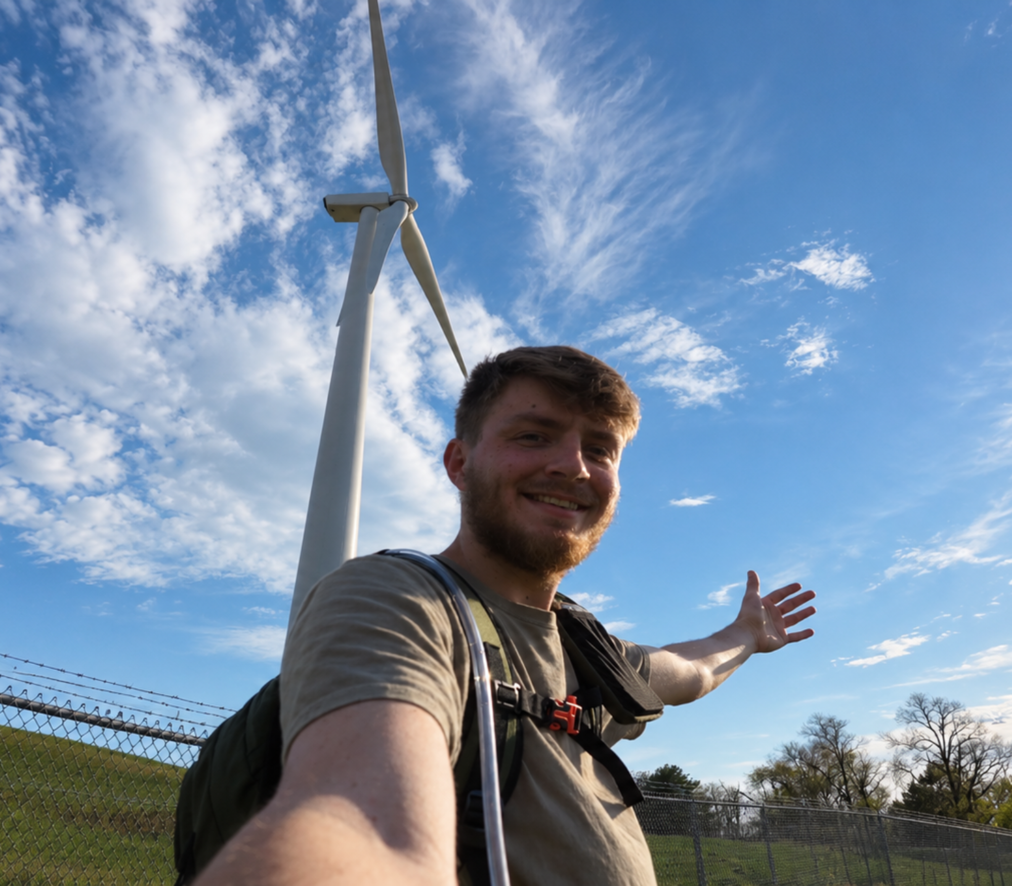 Jacob Shaffer learning about environmental science
