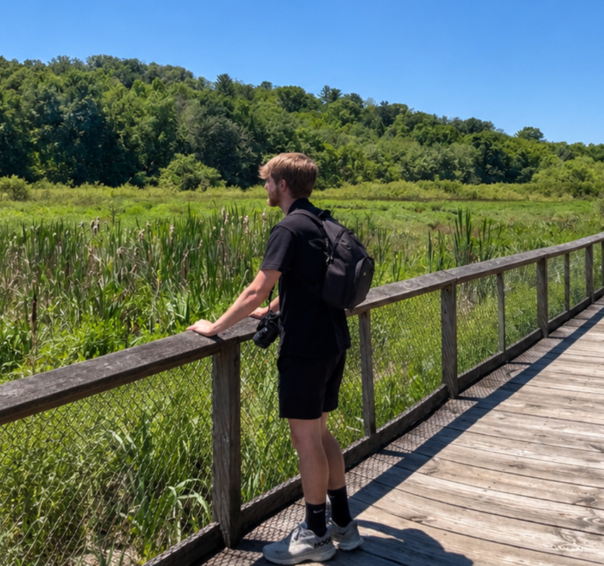 Jacob Shaffer exploring nature