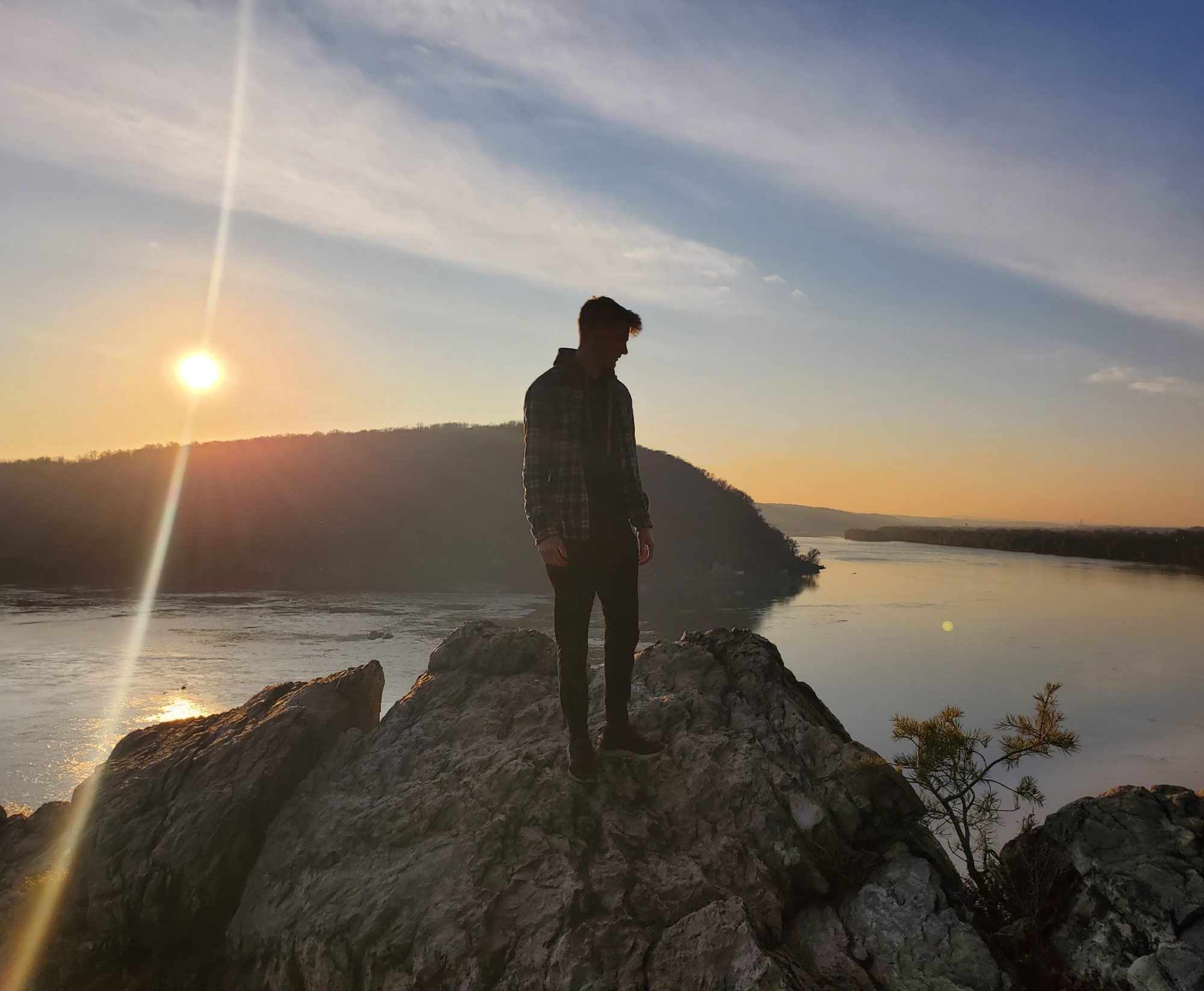 Jacob Shaffer outdoors at sunset